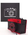 Pop Up Karte "Kamera" – 3D Geburtstagskarte Fotograf, Grußkarte & Glückwunschkarte für Foto Fans als Geschenk, Geschenkverpackung oder Geschenkgutschein für Fotoapparat & Digitalkamera