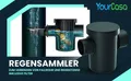 YourCasa Regentonnenfüllautomat Regensammler zum Verbinden von Fallrohr und Regentonne, 9 teiliges Set, Regenrinne 75-120 mm, einfache Montage
