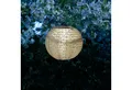 MARELIDA LED Lampion Solar Gartenlampion mit Blumenmuster beige 25cm Party Balkon Terrasse, LED Classic, warmweiß (2100K bis 3000K)