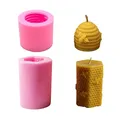 2 Stück Silikonform für Bienenenwachskerzen Seife Riegel Kerzen Selbstgemachte Gießkerze DIY Silikonform Handgefertigte Kerzen Formen Fondant Kuchen Dekoration 3D Biene Biene Seifen Wachskerze Harz