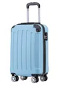 BEIBYE Handgepäck Koffer M 55 cm – kabinentauglich, Reisekoffer, leicht, Hartschale ABS, 360° Doppelrollen, Zahlenschloss, Glacial Blue