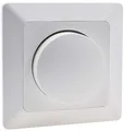 MILOS Dimmer für dimmbare 230V LED Lampen 3-60W I inkl. Rahmen Unterputz Montage Weiß Matt