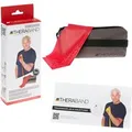 TheraBand Fitnessband 2,5 m in Reißverschlusstasche, Rot, Medium 611481512