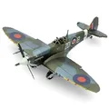 Fascinations ME1005 Metal Earth Metallbausätze - Jagdflugzeug Supermarine Spitfire, lasergeschnittener 3D-Konstruktionsbausatz, 3D Metall Puzzle, DIY Modellbausatz mit 2 Metallplatinen, ab 14 Jahre