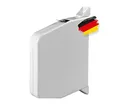 BAUHELD Rolladen-Gurtwickler Aufputz - Einfädelautomatik - Robuster Rollladen Aufwickler für Rolladengurt 14mm [ohne Gurt] - 180 Grad Schwenkbar - Mini Rollo-Wickler mit Lochabstand 153mm - Weiß