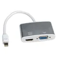 ROLINE #12.03.3161 4K2K Mini DisplayPort auf HDMI/VGA Adapter weiß