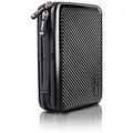 Duronic HDC3/BK Tragbare Externe Festplattentasche aus Aluminium für Externe Festplatte und Kabel, Schwarz