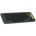 Logitech POP Icon Keys Grafit - Kabellose Multi-Device-Tastatur, Anpassbare Tasten mit der Logi Options+ App