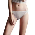 Damen 100% Seiden Komfortable Höschen Unterwaesche Seide Slips Silbergrau Small