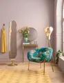 Kare Design Wandspiegel Standspiegel Curve Brass 40x170cm