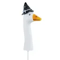 Gartenstecker Gartenfigur Gans mit Filzhut "Franzl" Deko Gänse für den Garten