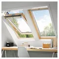 VELUX Dachfenster GGL 3070 Schwingfenster Holz THERMO Fenster, 78x118 cm (MK06)