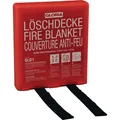 Löschdecke DIN EN 1869:2001 L1800xB1200mm silikonbesch.Glasfasergew.m.Hardbox