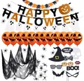 XXL Halloween Deko Set  für Gruselige Dekoration Indoor & Outdoor wie Spinnenetz