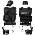 Black Snake Kostüm Taktisches Agenten-Kostüm für Fasching – FBI, SWAT, POLICE & mehr, Agentenkostüm SWAT FBI POLICE SECURITY XL/XXL