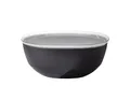 Mepal – Servierschale mit Deckel Silueta – Spülmaschinen- und mikrowellenfest – Salatschüssel – Tapas Teller – Geschirr – 5000 ml – Nordic black