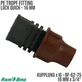16 mm x 3/4 Rain Bird PP Kupplung Lock Quick x Innengewinde Tropf Fitting braun..."