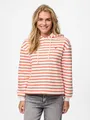 pieces Kapuzensweatshirt PCCHILLI LS HOODIE STRIPES EMB NOOS BC Baumwollmischung, regular fit
