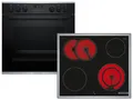 BOSCH Elektro-Herd-Set, mit Teleskopauszug nachrüstbar, Pyrolyse-Selbstreinigung