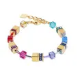 Armband - Edelstahl gold - GeoCUBE Regenbogen