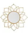 Beliani Wandspiegel Blumenform Gold 67 x 67 cm Milly