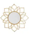 Wandspiegel Blumenform gold 67 x 67 cm Milly