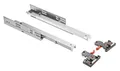 GTV Unterflurführung Schubladenschienen Vollauszüge Schubladenauszüge - 550 mm - Soft-Close Schienensystem - Slide Montageführung absenken - Belastbar bis 30 Kg - 1 Set = 2 Stück