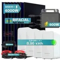 4000 / 800 Watt mit Marstek 8.96 kWh Solarspeicher B2500-D-weiss, BIFAZIAL FULLBLACK komplett Steckdose