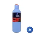 3x Felce Azzurra Duschgel Hibiskus Und Rosa Pfeffer 650ml