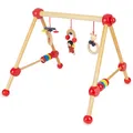 Spieltrapez Spielbogen für Babys mit -Figuren, Rasseln, Kugeln Baby Gym aus Holz