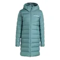 adidas Damen Terrex Multi Light Down Hooded Parka 2.0, Preloved Teal, L