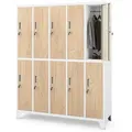 Jan Nowak Umkleideschrank, Weiß, Metall, Rechteckig, 136x172x45 cm, Garderobe, Garderobenschränke, Garderobenschränke