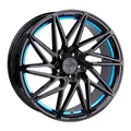 18 Zoll KESKIN KT20 5x112 ET30 Alufelgen BLACK PAINTED BLUE INSIDE