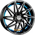4 Alufelgen KESKIN KT20 FUTURE Black Painted Blue Inside (BPBI) 8x18 ET30 5x112