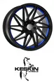 4x Keskin KT20 8x18 5/112,0 ET30 Black Painted Blue Inside