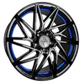 1x KESKIN WHEELS KT20 FUTURE black painted blue inside 8.0Jx18 5x112 ET30