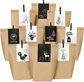 Adventskalender mit bedruckten Kraftpapiertüten und Karten - DIY Weihnachtskalender
