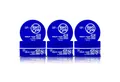 RedOne Haarwachs Haarwachs Styling Wax 150ml Blue, 3-tlg.
