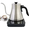 Greenmigo Elektrischer Wasserkocher Schwanenhals 1 Liter,Kaffee Teekanne Wasserkessel,Edelstahl Temperaturregelung,Schnellheizung Variable Temperatur