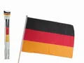 Stab Fahne Stock Banner Flagge Deutschland EM WM Fußball Party Schwarz Rot Gelb