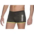 arena Unisex Trainingshilfe Schwimmhose Square Cut (Weniger Wasserwiderstand, Mesh-Gewebe, Chlorresistent), Black (50), S