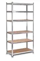 Humberg Regal Kellerregal Lagerregal Schwerlastregal mit Stahlgestell Metall Belastbar bis 900 kg 6 Ablagen 222 x 110 x 50 cm Silber