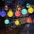 ® Solar Lichterkette Aussen Solar Kettenlicht Kugeln 30LED 8M 26FT IP44 8 Mod...