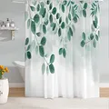 M&W DAS DESIGN Duschvorhang Shower Curtain Badewannenvorhang Badevorhang Anti Schimmel Waschbar Faltbar Schwer duschvorhang 180x200 inkl. 12 C-Ringe