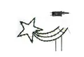 Gartenpirat LED-Stern für außen Gartenstern Ø 60-150 cm mit LED-Beleuchtung Weihnachtsdeko, LED Lichterkette, Warmweiß, Metall Rahmen schwarz, IP44 Adapter, 6/18Timer, 5m Kabel, schwarz