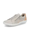 Rieker Damen Low-Top Sneaker 52824, Frauen Halbschuhe,Turnschuhe,Laufschuhe,straßenschuhe,Strassenschuhe,Sportschuhe,beige (60),38 EU / 5 UK
