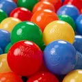 KiddyMoon 300 ∅ 6Cm Kinder Bälle Für Bällebad Spielbälle Baby Plastikbälle Made In EU, Gelb/Grün/Blau/Rot/Orange