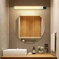 LED Spiegelleuchte  Spiegel-Lichtleiste 10W – Silber, Wandmontage, mit Steckdose