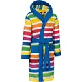 Erwin Müller Kinderbademantel Kinder-Bademantel mit Kapuze, Rückenlänge: 77 cm, Frottier, mit Kapuze, default, Walk-Frottier Streifen bunt Rückenlänge: 77 cm | 122/128
