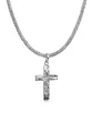 Kuzzoi Herren Silber-Halskette mit Kreuz-Anhänger, 925er Sterling Silber oxidiert, Länge 50cm, Königskette Herrenkette mit Anhänger, ZOI-018